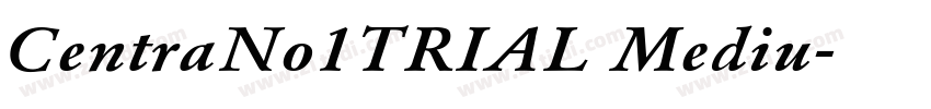 CentraNo1TRIAL Mediu字体转换